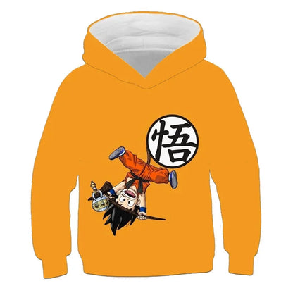 Dragon Ball Z: (KIDS) Hoodie Boys and Girls 3D Printing Sweatshirt Fashion Loose Long Sleeve Spring Autumn Goku Veget Pullover