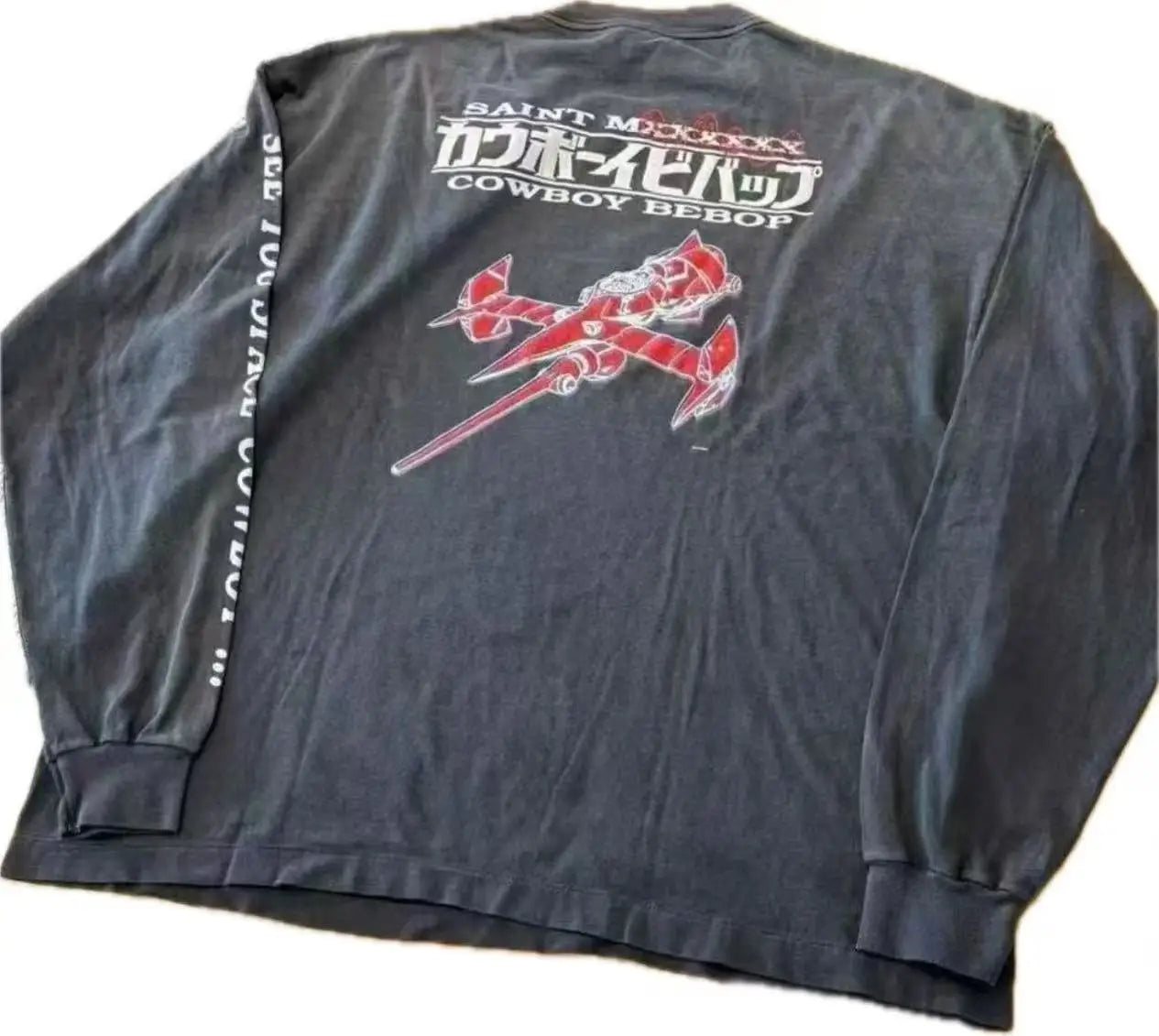 Cowboy Bebop: Long-sleeved Sweatshirt Vintage Saint Print Oversize High Quality Tops Clothing