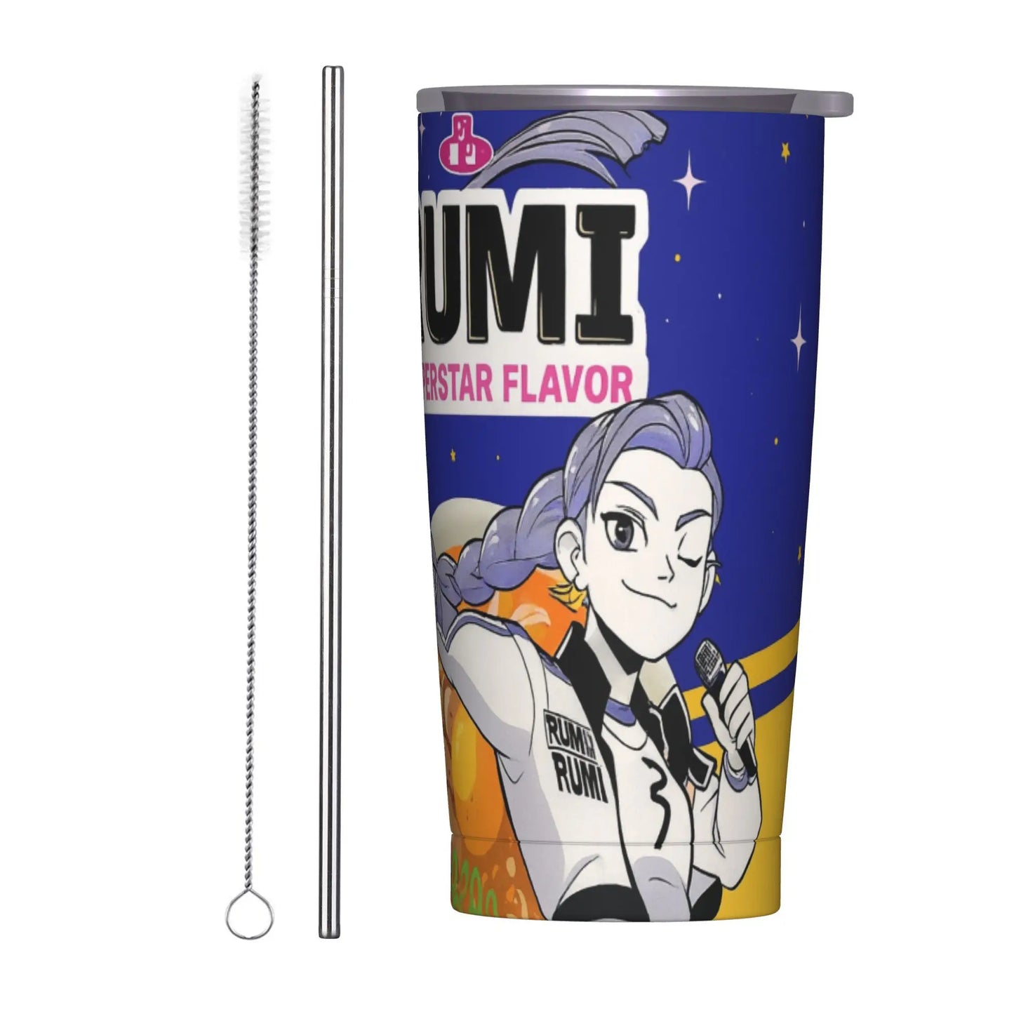 KPop Demon Hunters-  ramen mira Tumbler With Straw  Stainless Steel Tumblers Cup Double Wall Vacuum Insulated for Cold Or Hot 20oz