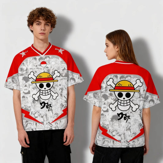 One Piece: KIDS -- 2026 New Bandai Anime Luffy Zoro Summer Jersey T-Shirt Oversized 3d Print Adults Children Multifunctional Top Clothing