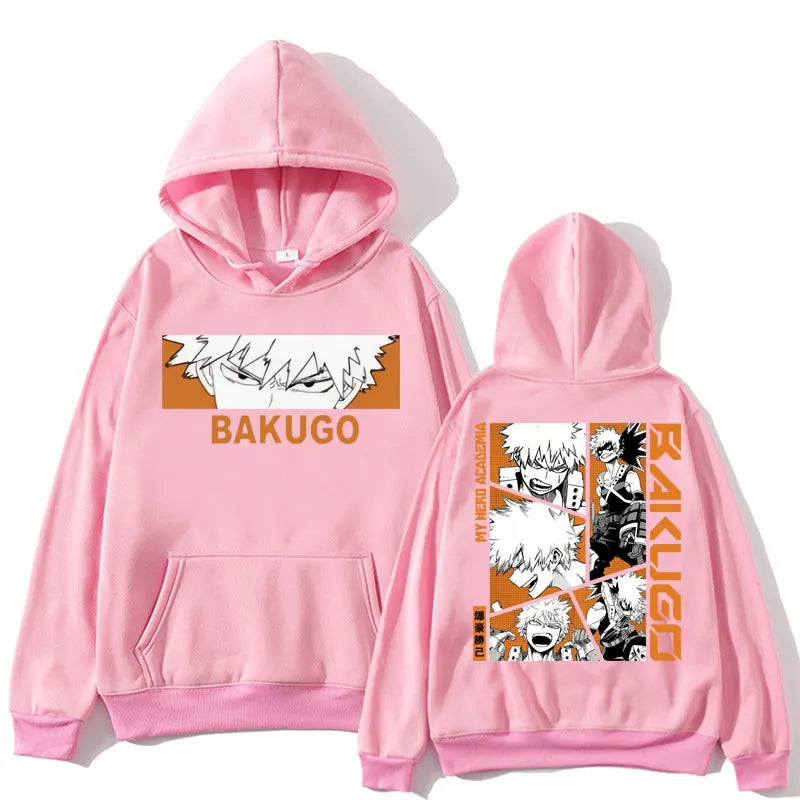 My Hero Academia: Hoodie Bakugou Katsuki Trend Harajuku Manga Long Sleeve Men Women Fleece Loose Pullover Streetwear