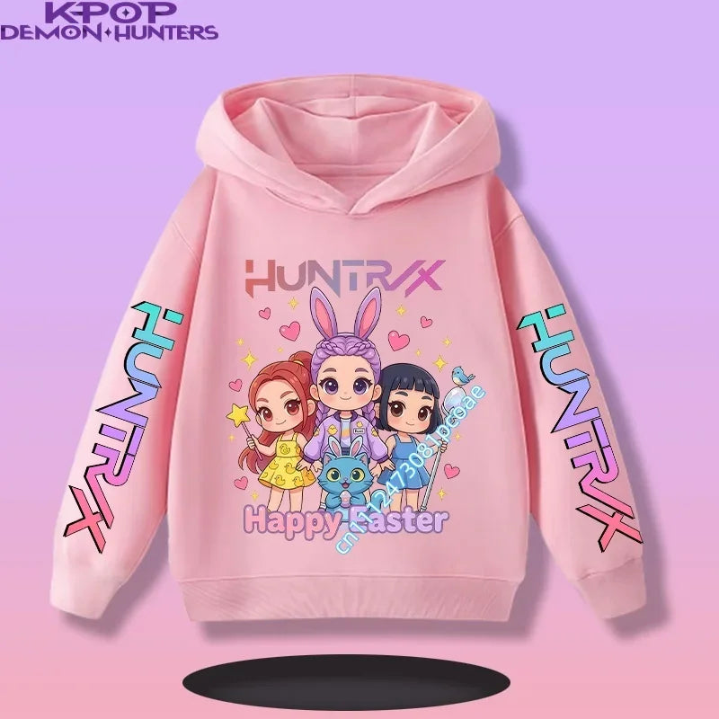 KPop Demon Hunters: Saja Boys Hoodie Boys Girls Long Sleeve Casual Sweatshirt Harajuku Pullover Fans Gift Kids Clothes