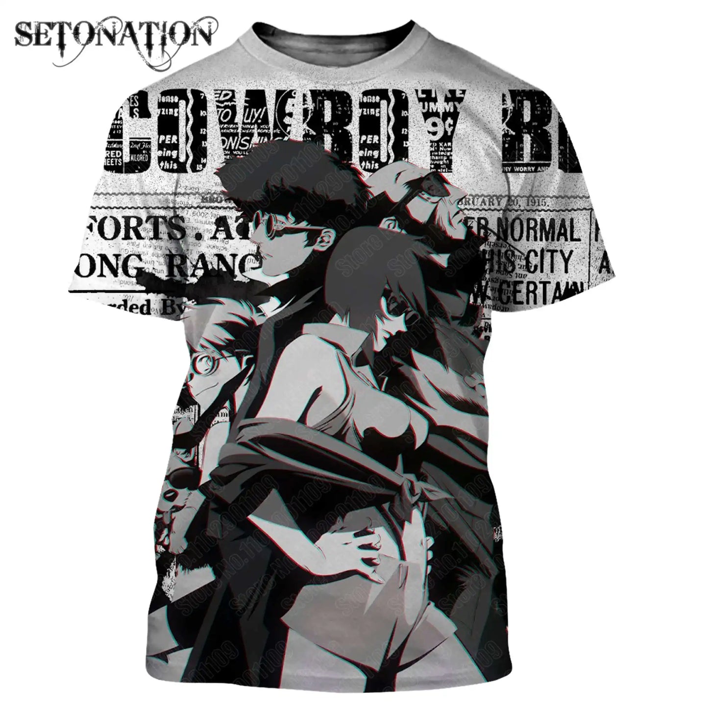 Cowboy Bebop: t shirt men women 3D print t-shirts Harajuku style tshirt streetwear summer tops