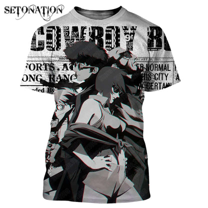 Cowboy Bebop: t shirt men women 3D print t-shirts Harajuku style tshirt streetwear summer tops