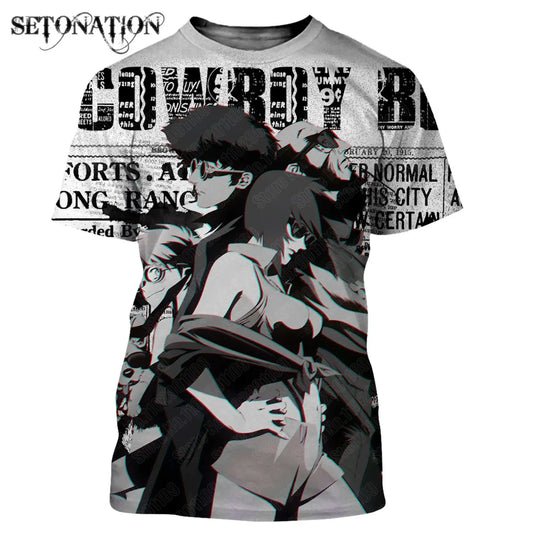 Cowboy Bebop: t shirt men women 3D print t-shirts Harajuku style tshirt streetwear summer tops