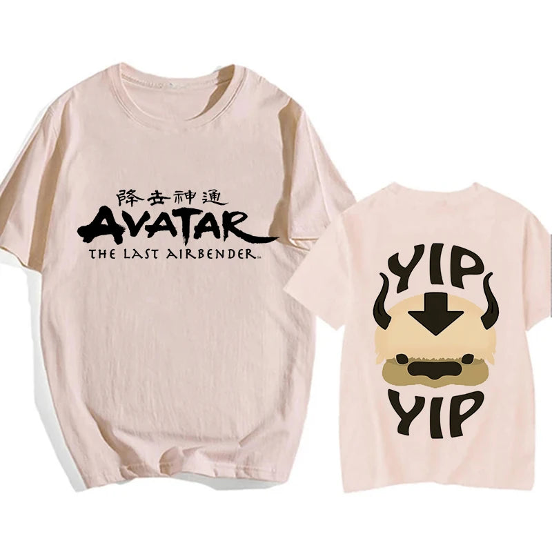 Avatar The Last Airbender: Y2k Shirt Streetwear Appa Yip Casual Tshirt Hip Hop Harajuku Tees Tops Fashion Mange T-shirt Clothes