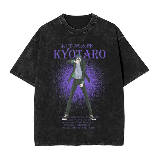 Wind Breaker: Jo Togame Washed T Shirt Novelty Harajuku Oversize Tee T-Shirts 100% Cotton