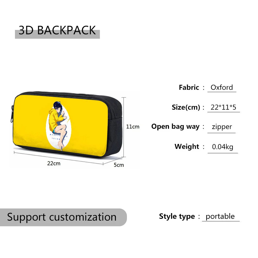 Yowamushi Pedal :3D Print 3pcs/Set pupil School Bags Laptop Daypack Backpack Inclined shoulder bag Pencil Case