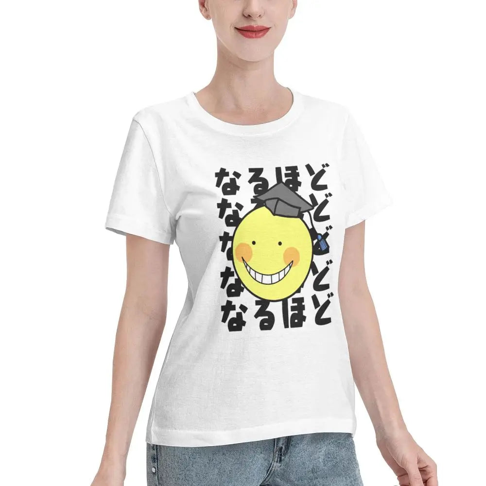 Assassination Classroom: Octopus Koro Sensei T-Shirt Women Short Sleeve T Shirts O-Neck Clothes Cotton Summer Tees Streetwear