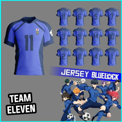 Blue Lock: Isagi Yoichi Football Jersey T-shirt Cosplay Hyoma Chigiri Meguru Bachira Tee Custom Name Number Clothes