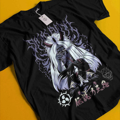 Naruto: Uzumaki Sasuke Anime Printed T-shirt Summer Men's Pure Cotton Neutral Casual Family Set Short Sleeved T-shirt