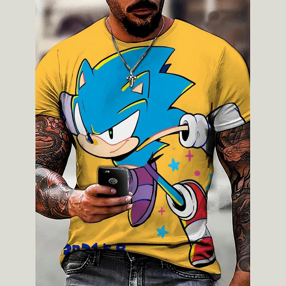 Sonics The Hedgehog-s 3D Print T-Shirt Top Shirts
