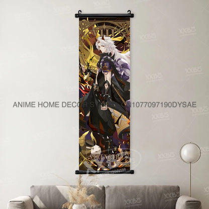 Genshin Impact: Posters Kamizato Ayaka Home Decor Klee Decorative Painting Barbara Scrolls Picture Arataki Itto Wall Artwork Sayu