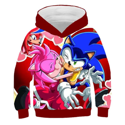 Sonic The Hedgehog: Children's Clothes Fashion Sonic Hoodie For Kids Boys Girls Children Autumn Long Sleeve Printed Anime Sweatshirts Cool Tops Tees