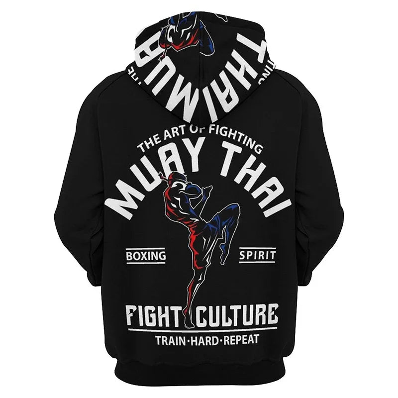 I.L.F.A.: New Pop 3D Muay Thai Boxer Baki style Printing Hoodies For Men Kids Fashion Sports Pullovers Fitness Gym Boxing Sweatshirts Harajuku Hoodie