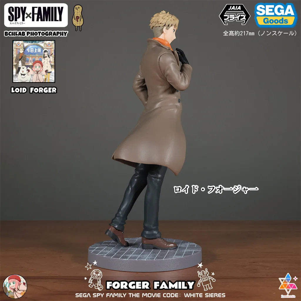 Spy x Family: Official SEGA Toy PM Series CODE White Movie Winter Outfit Statue Model Anya Yor Loid Forger Figure Anime Collectible