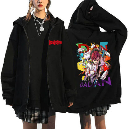 Dandadan: Okarun Zip Up Hoodies Style Youthful Manga Anime Printed Sweatshirt Design Designer Female Hoodie Zipper Funny