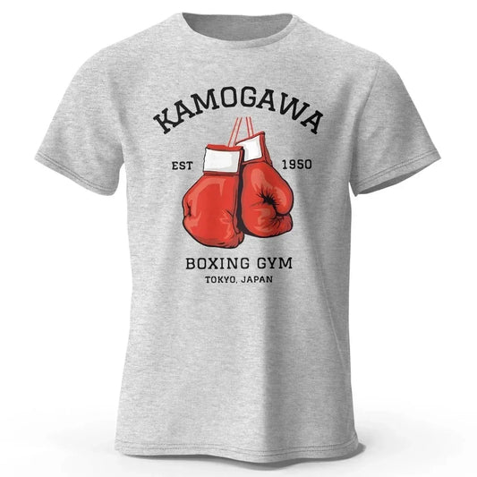 Hajime No Ippo:Streetwear Men Printed Pure Cotton Vintage GYM Men's T-Shirt for Men Women Tops Funny Manga Kamagowa Boxing Gym