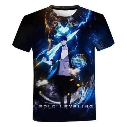 Solo Leveling: 3d Printed Men's T-Shirt Street Fashion Oversized Men's Short Sleeved Casual Round Neck Men's Top
