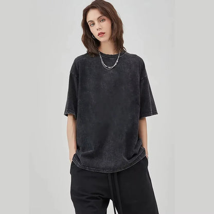 Akira: T-Shirt Retro Washed Cotton Loose Short Sleeve Tee for Men Women Comfortable Unisex Top 2025 Summer