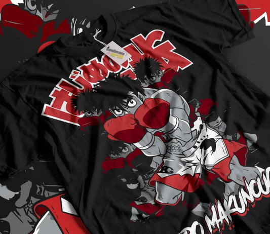 Hajime No Ippo: T-Shirt Unisex Kamogawa Boxing Gym Crew Ippo Makunouchi Kbg,Manga