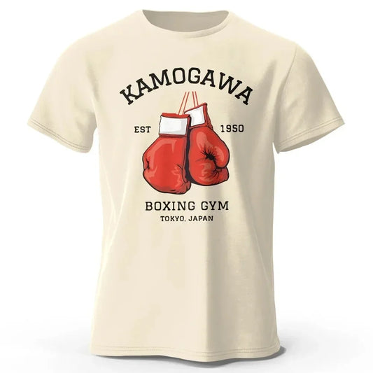 Hajime No Ippo:Streetwear Men Printed Pure Cotton Vintage GYM Men's T-Shirt for Men Women Tops Funny Manga Kamagowa Boxing Gym