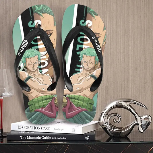 One Piece: Slides Luffy Cartoon Flip Flops Slippers - Non-Slip Outdoor Summer Sandals Unisex for Adults Cartoon eva slippers