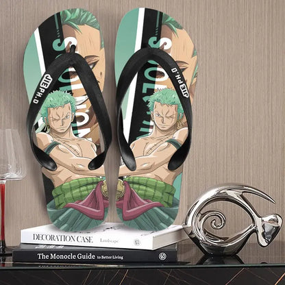 One Piece: Slides Luffy Cartoon Flip Flops Slippers - Non-Slip Outdoor Summer Sandals Unisex for Adults Cartoon eva slippers