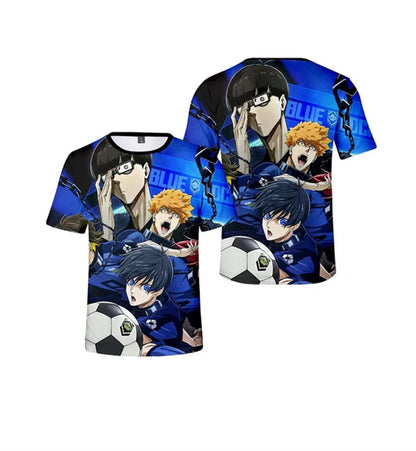 Blue Lock:  3D Printed T Shirt Fashion Harajuku Style Y2k Football T-shirt Oversized Short Sleeve Tops