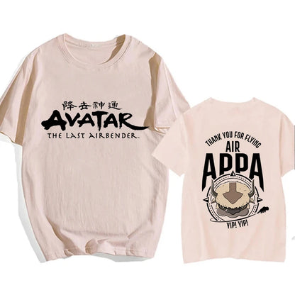 Avatar The Last Airbender: Y2k Shirt Streetwear Appa Yip Casual Tshirt Hip Hop Harajuku Tees Tops Fashion Mange T-shirt Clothes
