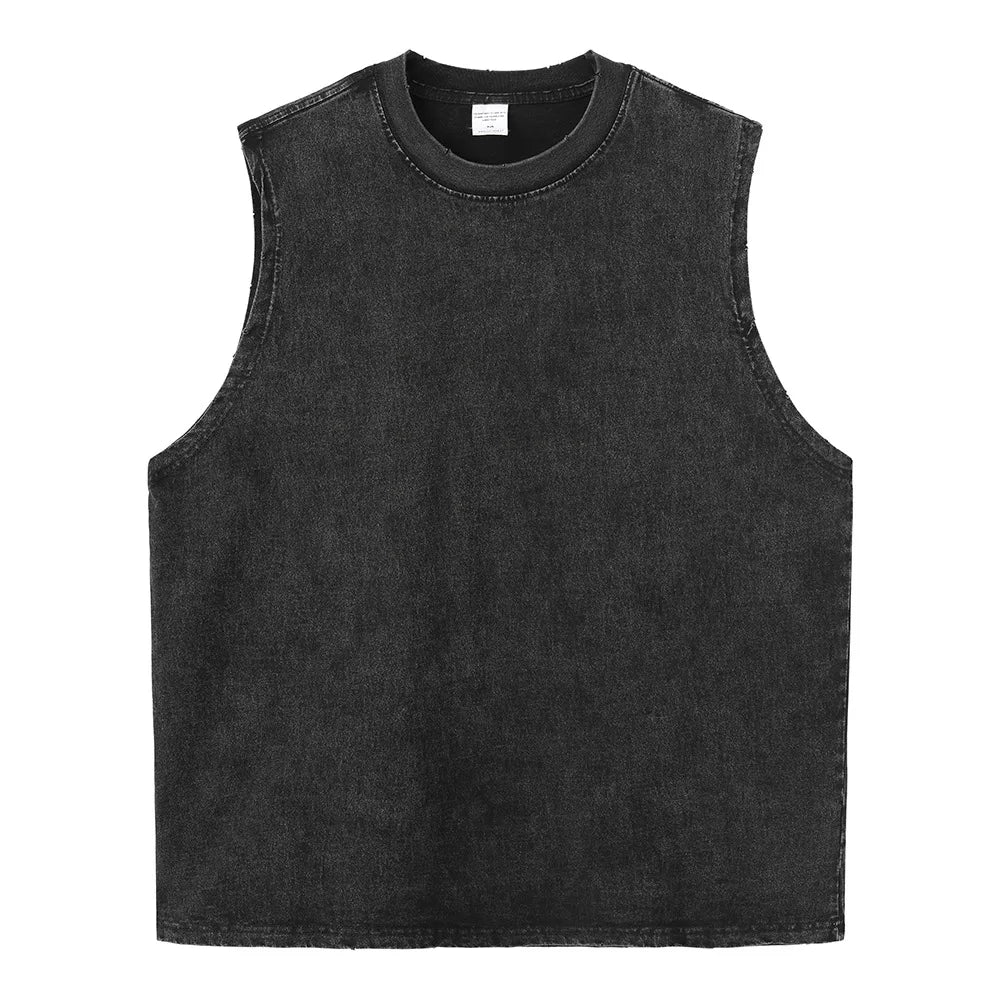 Chainsaw Man: Distressed Tank Top Reze Bomb Devil Hybrid Print Men Women Cotton Loose Fit Comfort Gym Streetwear Unisex