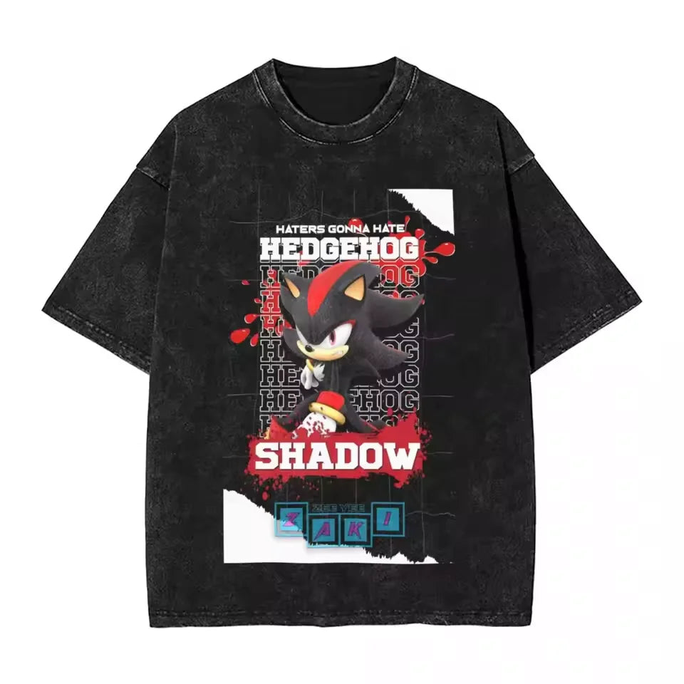 Sonic the Hedgehog: Shadow Cotton High Quality t shirt designer men t-shirts y2k streetwear manga unisex clothes