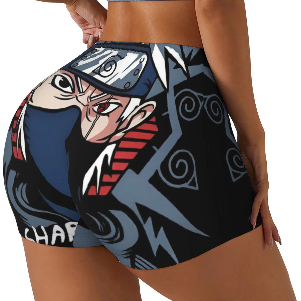 Women's Japane Anime N-Naruto Workout Yoga Shorts TV Manga Series  Gym Athletic Biker Running Shorts
