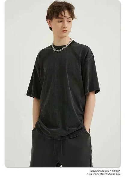 One Piece: Anime Print Washed T-shirt Men Hip Hop Streetwear Oversized Women Short Sleeved Graphic Tee Summer Harajuku Casual Top