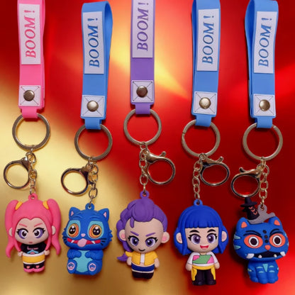 KPOP Devil Hunting Girl Group Tiger Anime Figure Toys Cute PVC Keychain Anime Student Bag Decoration Festival Gift