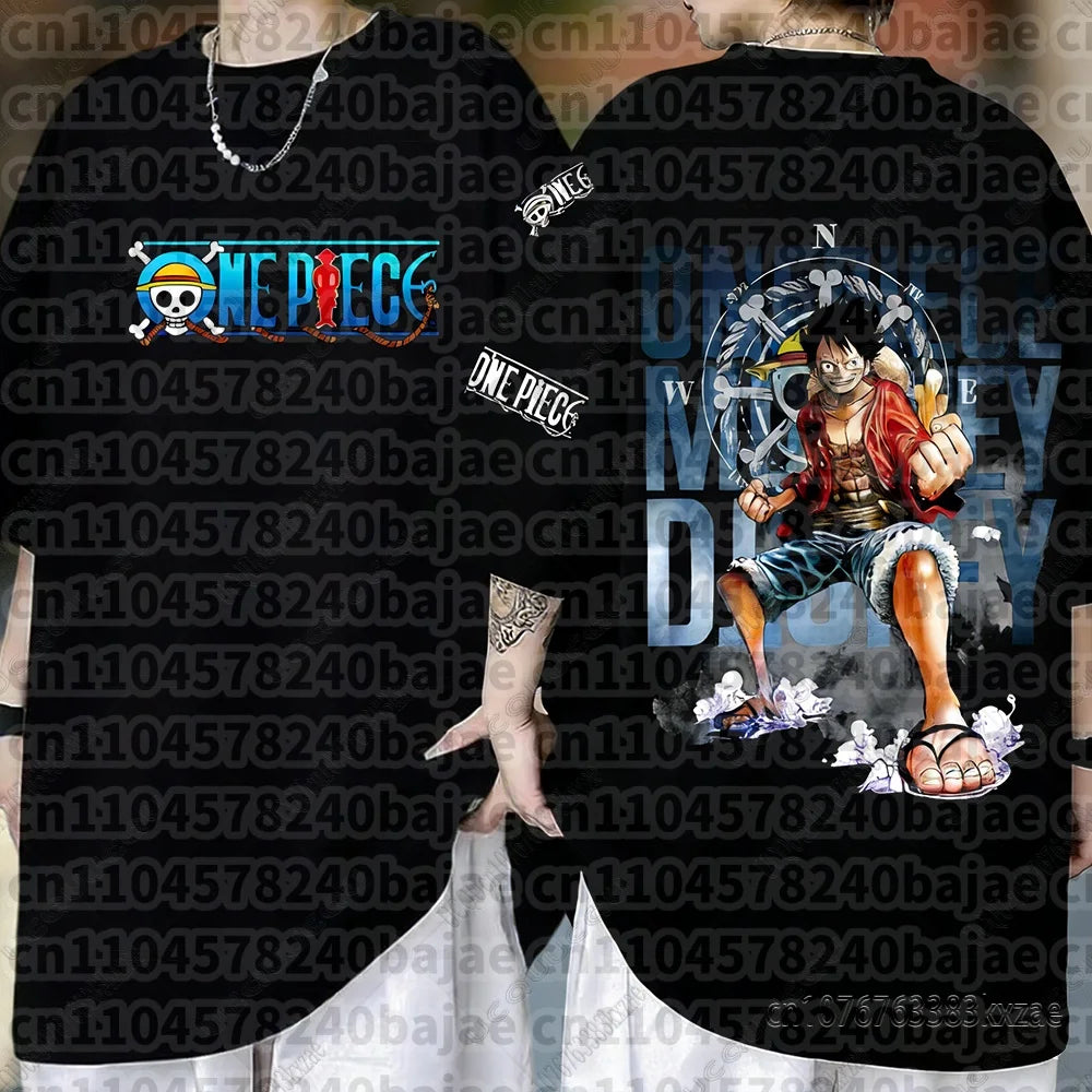 One Piece: Monkey D Luffy Anime T Shirt Men Women Summer Cotton Short Sleeve Tee Cartoon Print Streetwear Casual Graphic Top 2026