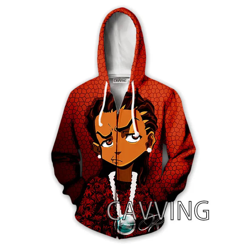 The Boondocks: New Fashion 3D Print   Zipper Hoodies Zip Up Hooded Sweatshirts Harajuku Hoodie Hip Hop Sweatshirts  H01