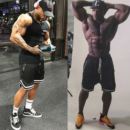 Baki Hanma: Active Athletic Shorts for  Print Breathable Quick Dry Basketball Shorts with Zippered Pockets Gym Fitness