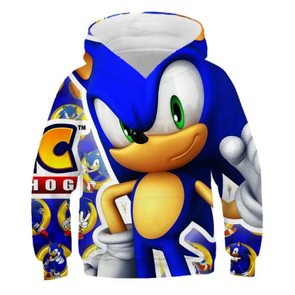 Sonic The Hedgehog: Children's Clothes Fashion Sonic Hoodie For Kids Boys Girls Children Autumn Long Sleeve Printed Anime Sweatshirts Cool Tops Tees