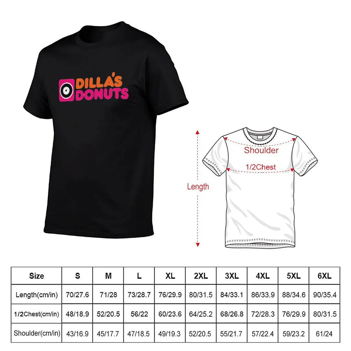 J Dilla: donuts T-Shirt Summer Fashion Casual Tee Shirt