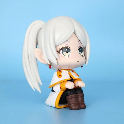 Frieren: 🥰 11CM Anime Sousou no Frieren Figure Look Up Doll Fern Cute Model Sitting Posture Toy Collection Aciton Figure Doll