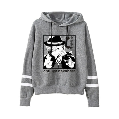 Bungo Stray Dogs: Hoodie Unisex Pocketless Sleeve Sweatshirt Men Women's Hoodie Harajuku Streetwear Japanese Manga