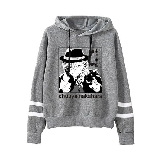 Bungo Stray Dogs: Hoodie Unisex Pocketless Sleeve Sweatshirt Men Women's Hoodie Harajuku Streetwear Japanese Manga