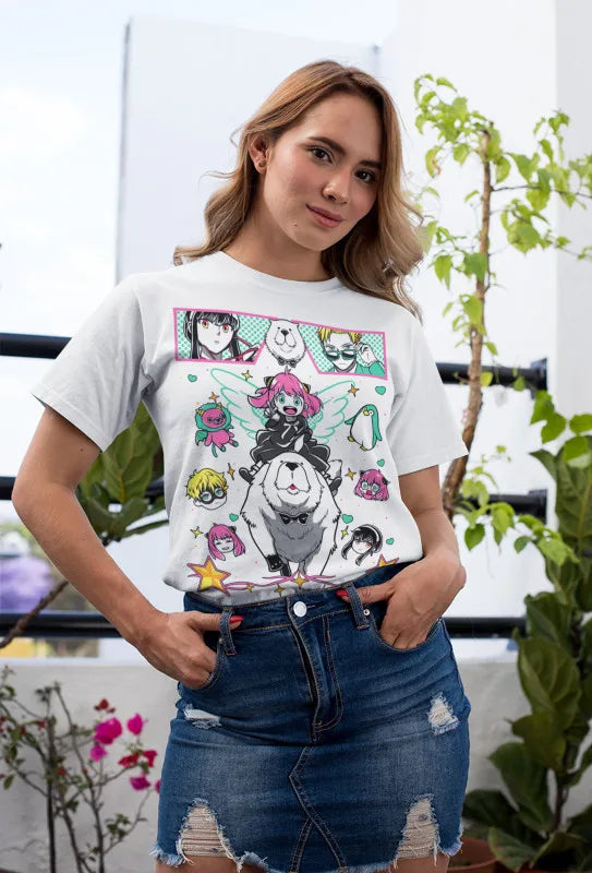 Spy x Family: T-Shirt Loid Anya Bon Forger Girl Manga Anime Gift Shirt All Size