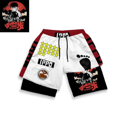 Hajime No Ippo: Custom Gym Compression Shorts Running Workout GYM Summer Shorts