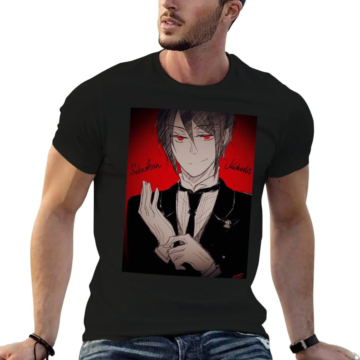 Black Butler: Sebastian T-Shirt Sun Protective Outdoor Tee Top