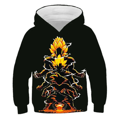 Dragon Ball Z: (KIDS) Hoodie Boys and Girls 3D Printing Sweatshirt Fashion Loose Long Sleeve Spring Autumn Goku Veget Pullover