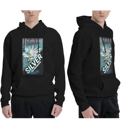 Sonic The Hedgehog: Silver The Hedgehog  Hoodies Men Women Casual Pullover Sweatshirts Harajuku Long Sleeve Clothing Autumn Winter