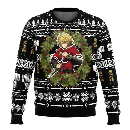 Vinland Saga: Ugly Christmas sweater gift Fashionable men and women pullover Cartoon anime couple Sweatshirt