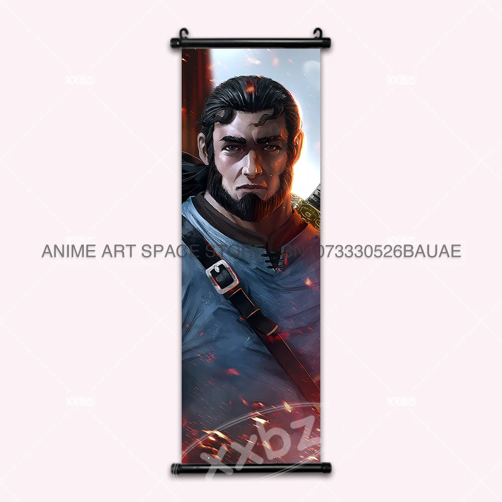 Vinland Saga: Hanging Painting Thorfinn Karlsefni Anime Decorative Poster Leif Ericson Room Decor Scroll Picture Cartoon Wall Art